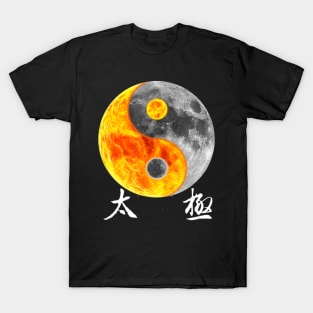 Yin Yang T Shirt Tai Chi Symbol Sun Moon Chinese Kung Fu T-Shirt